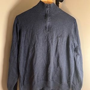 Nautica Men’s Quarter-Zip Sweater Navy Blue Men’s Size Small